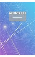 Notizbuch A5 Muster Blau Lila Wasserfarben Linien Sterne