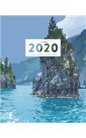 2020 Weekly & Monthly View Planner: Jan 1, 2020 to Dec 31, 2020 12-Month Daily Productivity Agenda with Inspirational Quotes & Habit Tracker - Kenai Fjords National Park