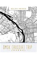 Omsk (Russia) Trip Journal: Lined Omsk (Russia) Vacation/Travel Guide Accessory Journal/Diary/Notebook with Omsk (Russia) Map Cover Art