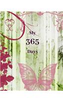 My 365 Days: Blank Pages Planner, Lined Notebook, Journal, Diary, Page a Day (365 Pages), Gift Idea, Book Size 8"x10"