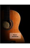 Music Notebook: Guitar Tab Paper, 6 String Guitar Chord and Tablature Staff Music Paper