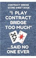 Contract Bridge Score Sheet Book