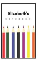 Elizabeth's Notebook: Personalized Writing Journal with Name