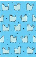 Journal Notebook For Cat Lovers - Funny Cat Pattern In Blue: Blank Journal To Write In, Unlined For Journaling, Writing, Planning and Doodling, For Women, Men, Kids, 160 Pages, Easy To Carry Size(19 Blank Journal Notebook)