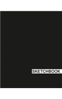 Sketchbook: 8" x 10", Drawing Sketchbook, Unlruled Notebook, Drawing Paper Pad, Solid (Black) - (Sketch book)