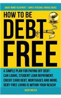 How to Be Debt Free: A simple plan for paying off debt: car loans, student loan repayment, credit card debt, mortgages, and more. Debt-free living is within your reach! 