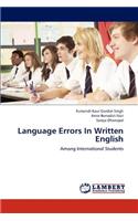 Language Errors in Written English