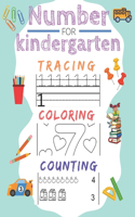Number for Kindergarten Tracing Coloring Counting
