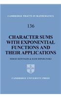 Character Sums with Exponential Functions and their Applications