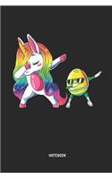 Notebook: Dabbing Easter Unicorn Rabbit with Egg - Lined Notebook / Notepad / Journal for Girls & Women. Great Gift Idea for All Unicorn Lover.