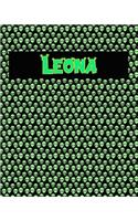 120 Page Handwriting Practice Book with Green Alien Cover Leona: Primary Grades Handwriting Book