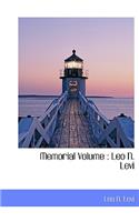 Memorial Volume