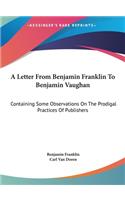 Letter From Benjamin Franklin To Benjamin Vaughan