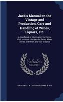 Jack's Manual on the Vintage and Production, Care and Handling of Wines, Liquors, etc.