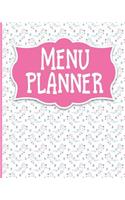 Menu Planner: Meal Planning Prep Book & Menu Calendar - Cute Unicorns Cover