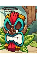 Livro para Colorir de Cabeças Tiki para Crianças 1