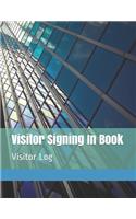 Visitor Signing In Book