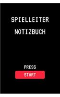 Spielleiter Notizbuch Press Start