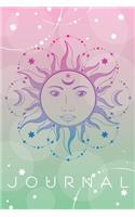 Journal: Mystical Sun, Moon and Stars Journal, Pretty Line Ruled Paper Notebook for Writing Notes and Journaling, Made for Women that Follow their Dreams