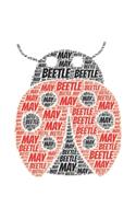 May Beetle: Notebook, Journal - Dot grid, Dotted, Dot - 120 Pages DIN A5 (6x9 inches) - Notes, Drawings, Planer, Diary, Organization - Word Cloud Present