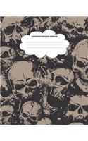 Skull Composition Notebook: Blank Lined Cute Notebooks for Girls Teens Kids School Writing Notes Journal (7.5 x 9.25 in)