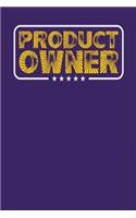 Product Owner: Dark Purple, Yellow Design, Blank College Ruled Line Paper Journal Notebook for Project Managers and Their Families. (Agile and Scrum 6 x 9 inch Com