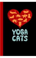 Yoga Cats: Journal Valentines Day Love Heart Diary & Writing Notebook Daily Diaries for Journalists & Writers Use for Note Taking Write about Your Life & Inter