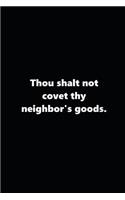 Religious Journal 10th Commandment Traditional Black White: (notebook, Diary, Blank Book)