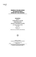 Priorities of the House officers and legislative branch entities for FY 2018 and beyond