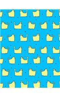 My Big Fat Journal Notebook For Cat Lovers Funny Cat Pattern In Blue: Jumbo Sized Ruled Notebook Journal - 300 Plus Lined and Numbered Pages With Index For Journaling, Writing, Planning and Doodling In Large 8.5 by 11 (98 Jumbo Lined Journal)