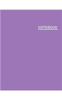 Notebook: Large (8.5 x 11 inches), 110 Pages, Unlined Notebook - Purple Cover