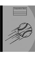 Baseball Composition Notebook - 4x4 Quad Ruled