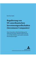 Regulierung von US-amerikanischen Investmentgesellschaften (Investment Companies)