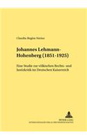 Johannes Lehmann-Hohenberg (1851-1925)