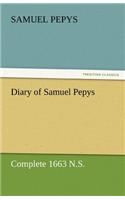 Diary of Samuel Pepys - Complete 1663 N.S.