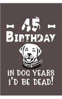 45 Birthday - In Dog Years I'd Be Dead!