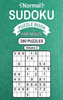 Normal Sudoku Puzzle Book For Adults Volume 2