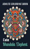 Adults Coloring Book Cute Mandala Elephent