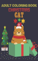 Adult Coloring Book Christmas Cat