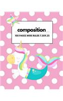 Composition: Unicorn Notebook: Get Organized with this back to school student notebook or journal makes a great gift for kids, girls, boys and teachers for the c