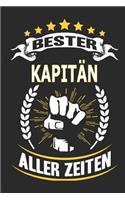Bester Kapitän aller Zeiten: Notizbuch, Notizblock, Geschenk Buch mit 110 linierten Seiten