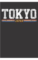 Notebook: Tokyo Japan Japanese Country Vintage Tourist Dot Grid 6x9 120 Pages