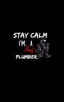Stay Calm I'm Almost A Plumber: A 6x9 Inch Matte Softcover Paperback Notebook Journal With 120 Blank Lined Pages