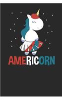 Americorn: Lined Journal Lined Notebook 6x9 110 Pages Ruled