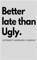 Internet password logbook