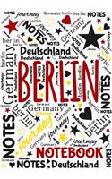 Berlin Notebook: Germany Journey Notes Travel Journal Reisetagebuch Notizbuch unliniert