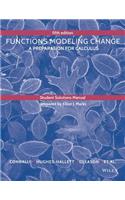 Student Solutions Manual to Accompany Functions Modeling Change