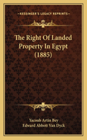 Right Of Landed Property In Egypt (1885)