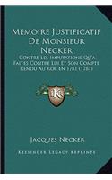 Memoire Justificatif De Monsieur Necker