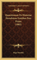 Quaestionum De Historiae Herodoteae Fontibus Pars Prima (1885): (Latin)